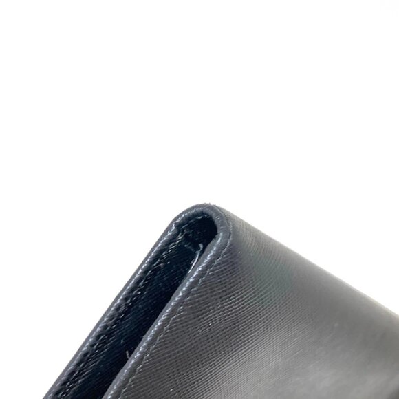 PRADA Black Leather Trifold Wallet 194-081025 - Picture 4 of 7